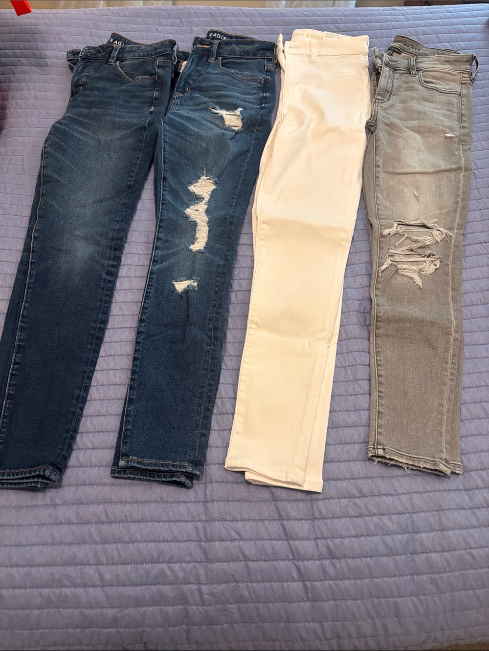 American Eagle Outfitters Women’s Jeggings — Dark Blue, White, Gray